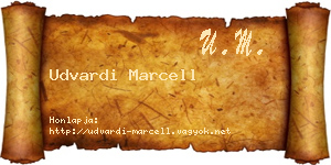 Udvardi Marcell névjegykártya
